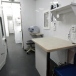 The interior of a mobile medical vehicle for vision healthcare from Mobile Specialty Vehicles.