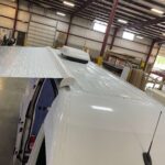 Top view of Sprinter mobile medical van with extended awning