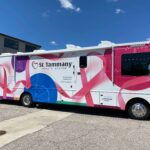 Large medical motorcoach side view