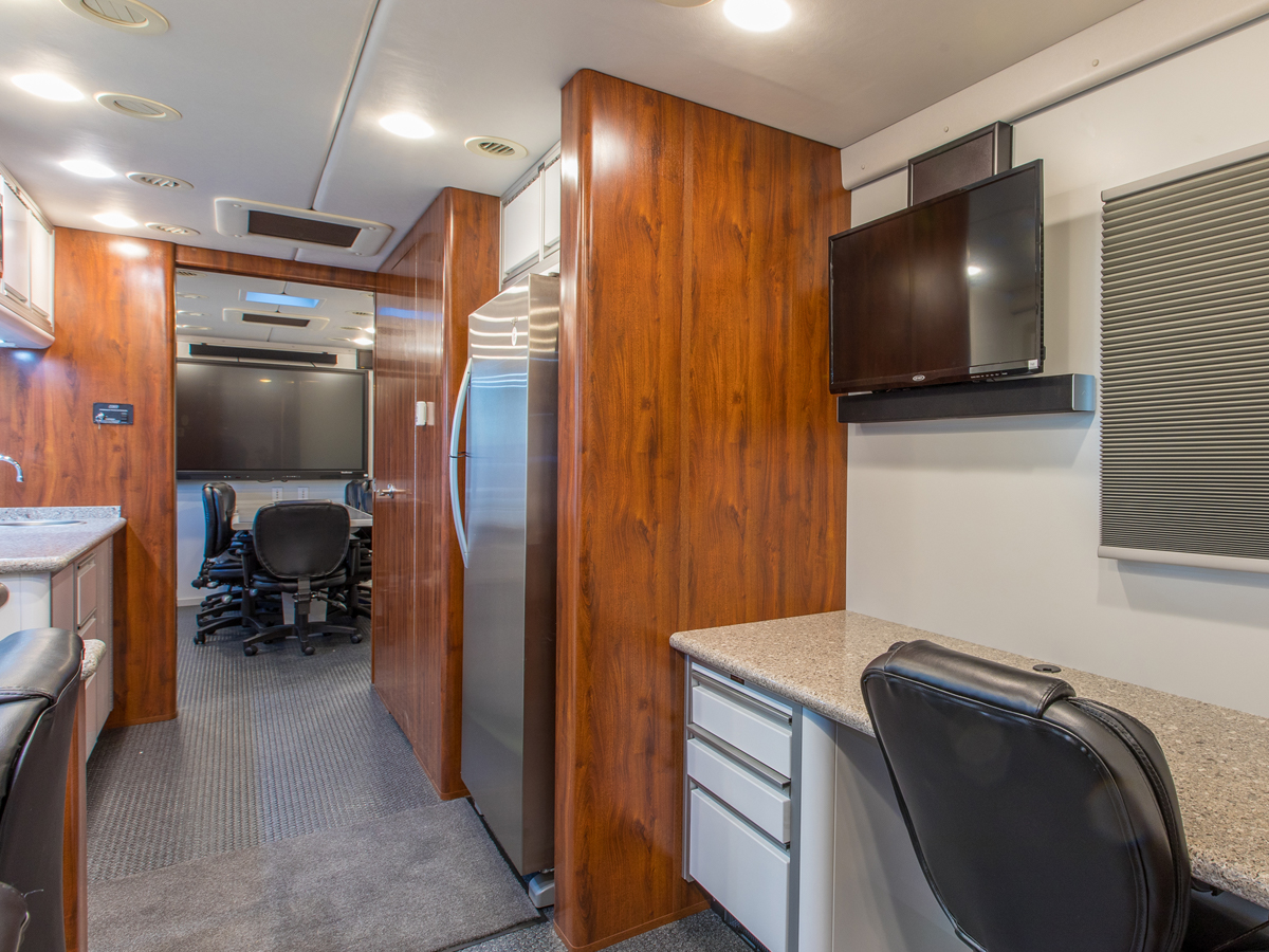 Interior view of a mobile clinic