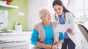 doctor and elderly patient