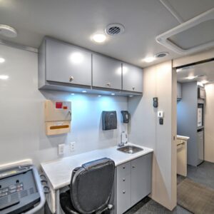 interior of mobile healthcare clinic