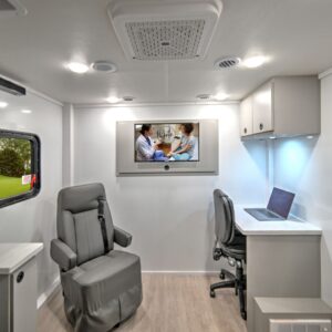 interior of mobile healthcare clinic