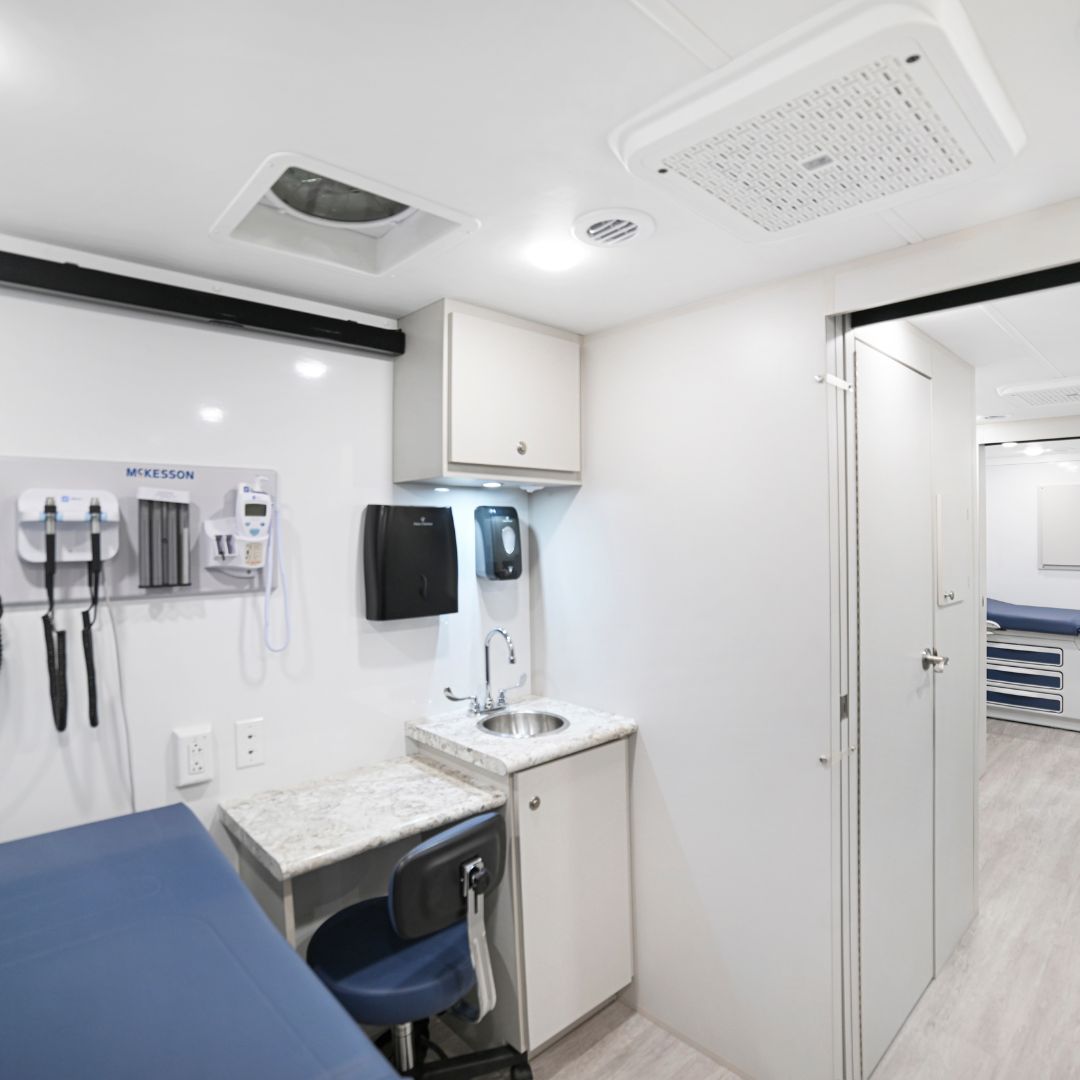 Interior of a mobile medical unit