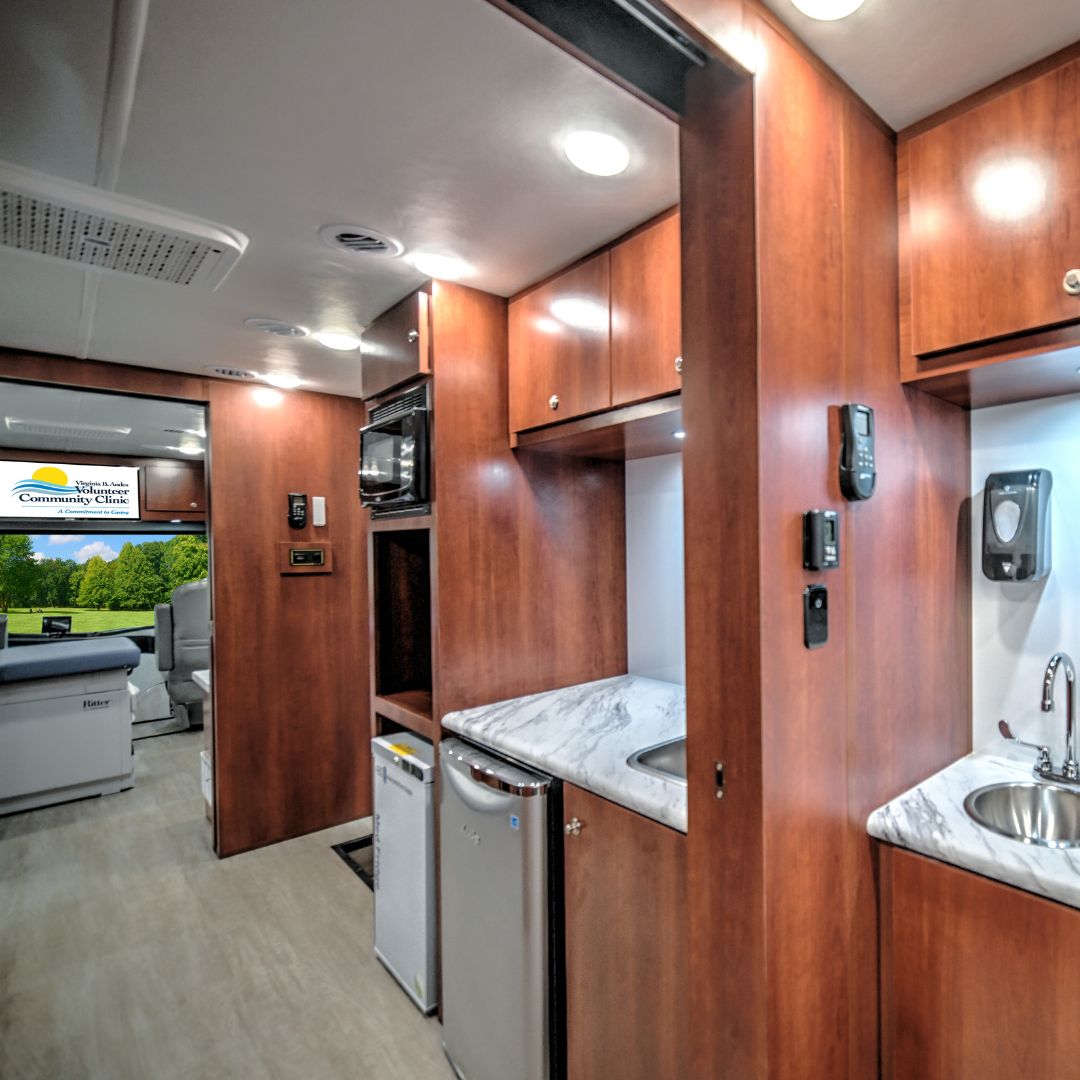 interior image of a mobile medical vehicle