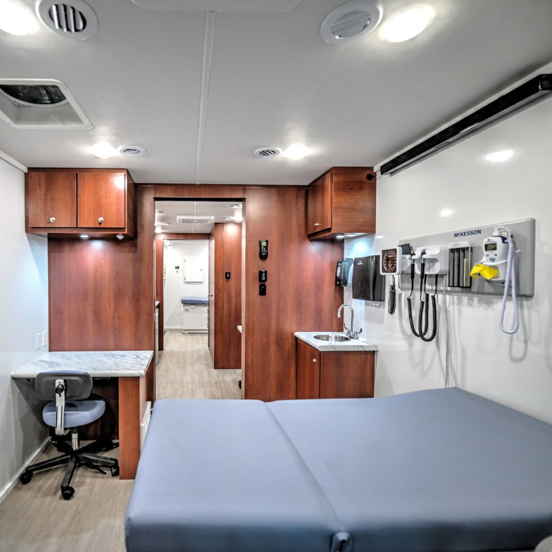 interior image of a mobile medical vehicle