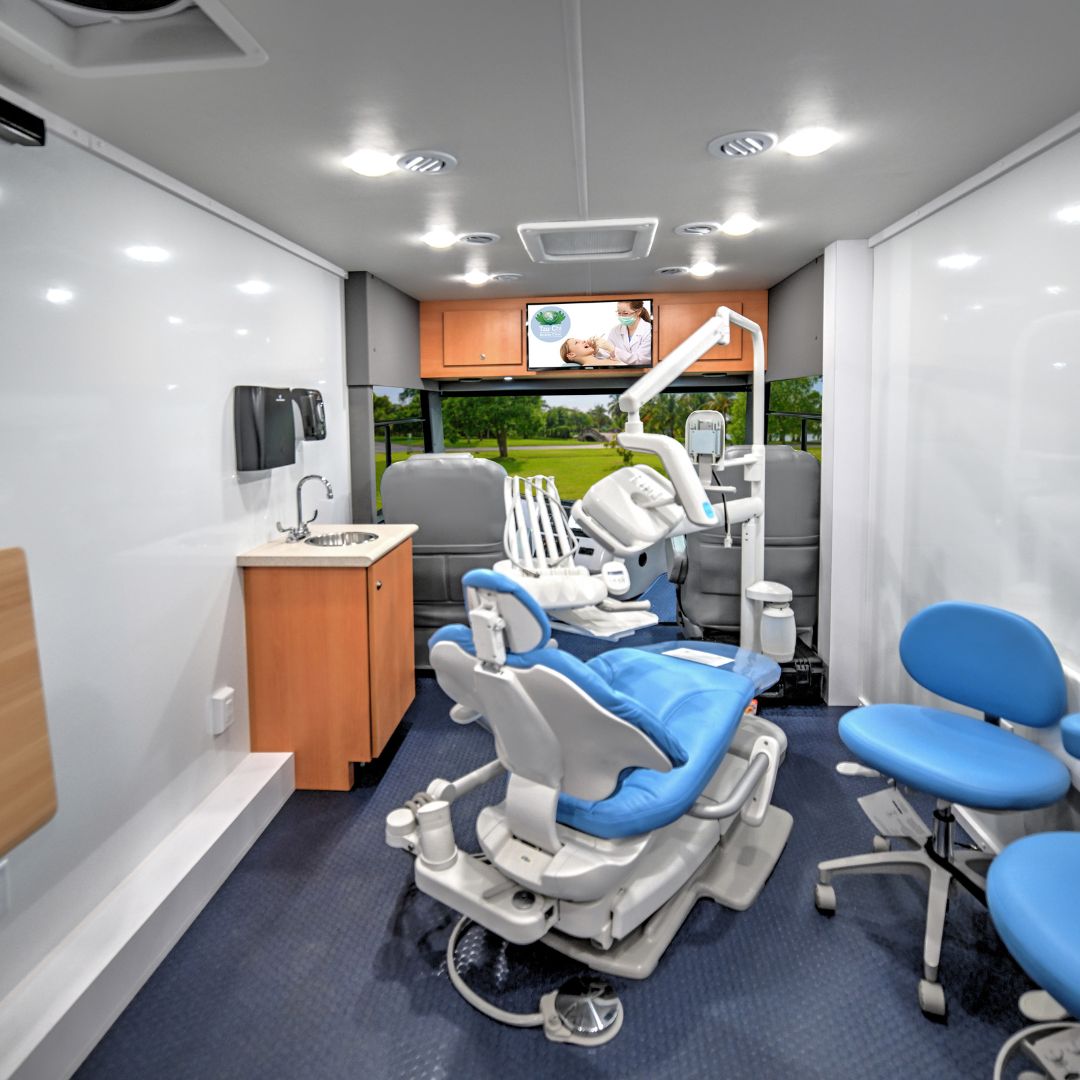 interior image of a mobile dental vehicle