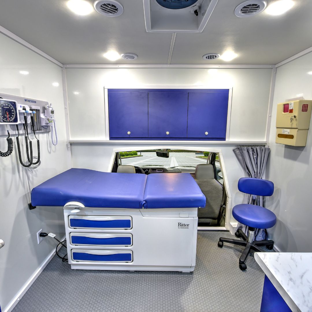 interior image of a mobile medical vehicle