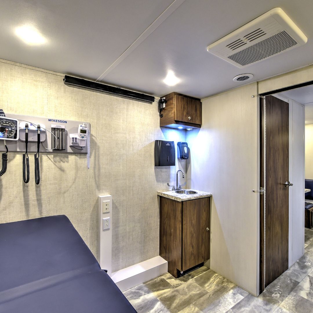 interior image of a mobile medical vehicle