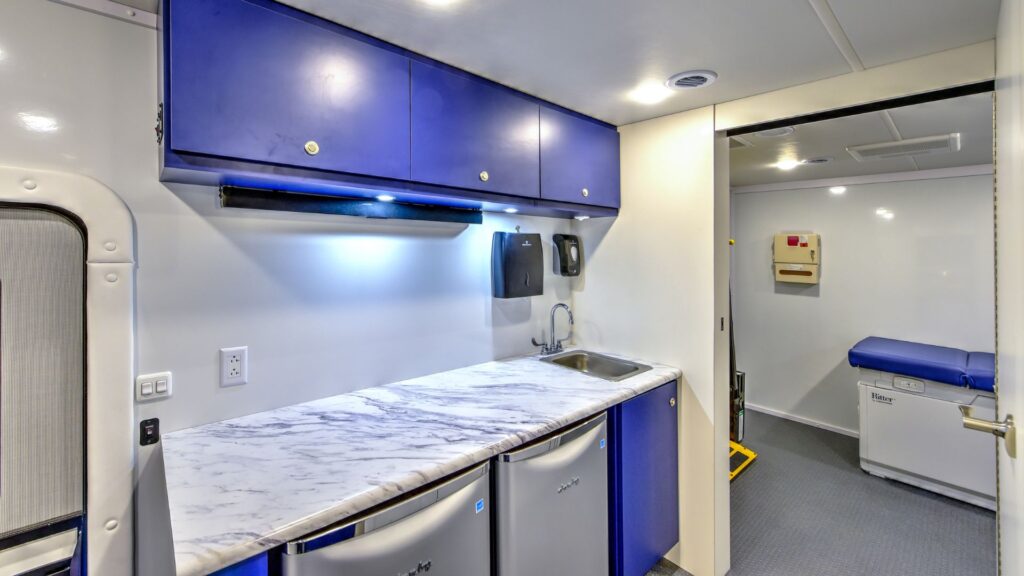 interior image of a mobile medical vehicle