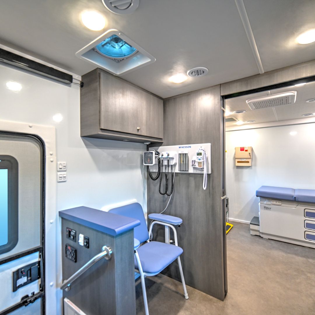 interior image of a mobile medical vehicle
