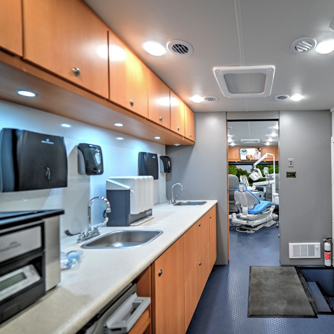 interior image of a mobile dental vehicle