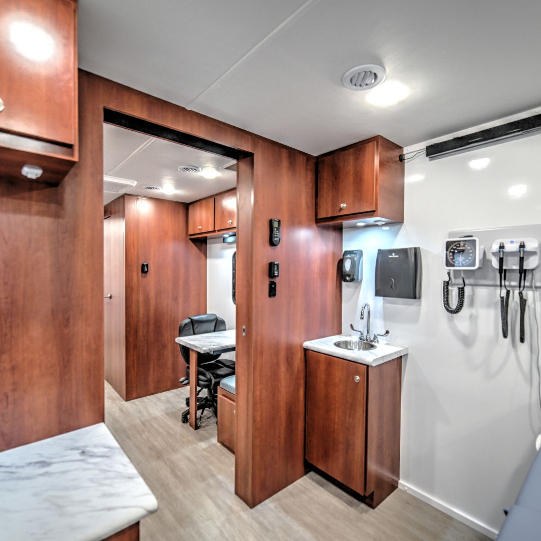 interior image of a mobile medical vehicle
