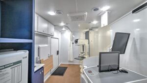 interior image of a mobile medical vehicle