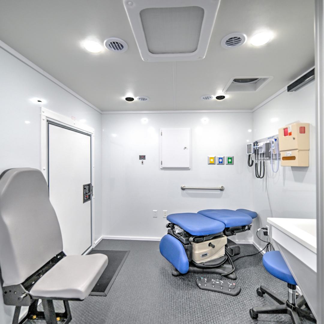 Patient area of a mobile medical vehicle