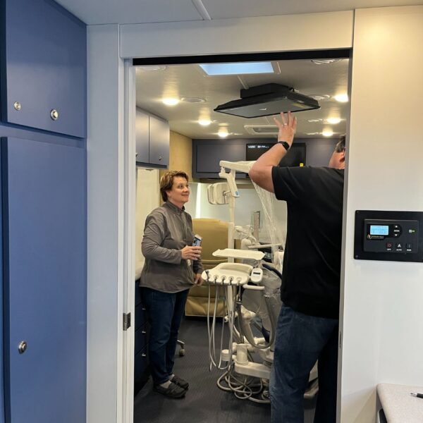 Looking at lighting in mobile medical unit